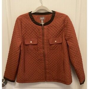 Chico Round Neck Quilted Style Dressy Jacket Size 1 M 8